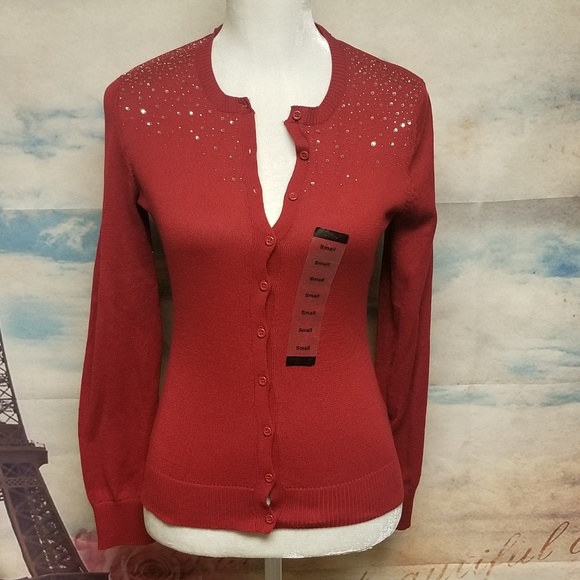 ⭐️ Central Park West NY Red sequin cardigan - Picture 4 of 5